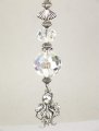 Clear Faceted Glass And Small Silvery Octopus Ceiling Fan Pull Chain 