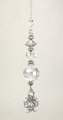 Clear Faceted Glass And Small Silvery Octopus Ceiling Fan Pull Chain