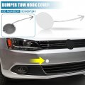 X Autohaux Car Front Bumper Tow Hook Cover 5c6807241 For Volkswagen Jetta 2012-2014 Eye Lid Trailer Cap White