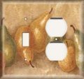 Snazzyswitch Pears Decorative Combo Light Switch Outlet Cover Single Toggle Duplex Receptacle Combination Wall Plate 