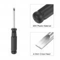Uxcell Mini Slotted Screwdriver 4 0mm Flat Head With Black Handle For Small Appliances 2 Pcs