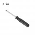 Uxcell Mini Slotted Screwdriver 4 0mm Flat Head With Black Handle For Small Appliances 2 Pcs