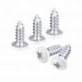 Uxcell St2x8mm White Screws Self Tapping 100pcs Pan Head Phillips Wood For Woodworking