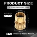 2pcs Pressure Washer Adapter 3 8 Female Quick Plug To M22 Connect Fittings Brass Swivel For Power Washers Hose