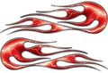 Hot Rod Classic Car Style Flame Graphics With Silver Outline Red Lightning Strikes 