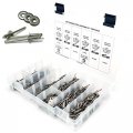Stainless Steel Domed Pop Rivet Fastener Assortment Kit With Backing Washers 601 Pieces 304 Grade Sizes 4 1 8 To 6 3 16