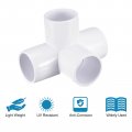 Uxcell 24pack Way Pvc Fittings 3 4 Inch Pipe Fitting Connectors For Building Furniture Diy Shelf Garden Support White