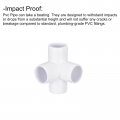 Uxcell 24pack Way Pvc Fittings 3 4 Inch Pipe Fitting Connectors For Building Furniture Diy Shelf Garden Support White