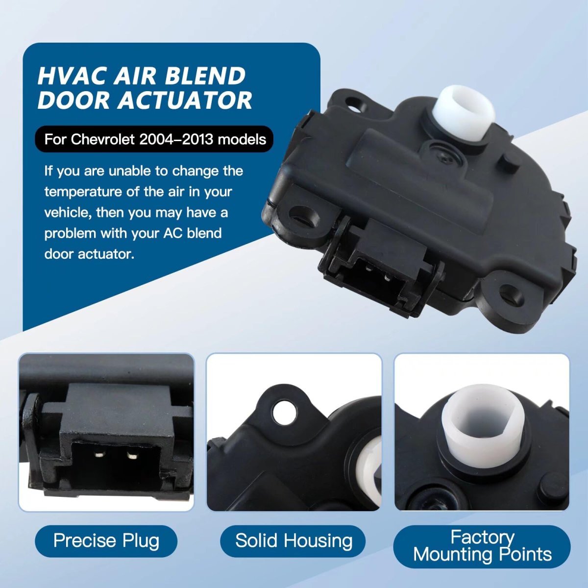 Hvac Air Blend Door Actuator Heater Replace Fit For Chevy Impala 2004-2014