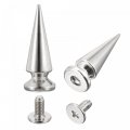 10x26mm Screw Back Stud Rivets Spikes Zinc Alloy For Diy Silver Tone 30 Sets 