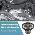 Uxcell No 52028898ae 52028898ai Car Engine Coolant Thermostat Housing Assembly For Dodge Ram 3500 2003-2009