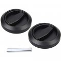 Hwmate Stainless Steel Cabinet Door Knobs Fire Proof Disk Ring Lock With Recessed Pull Handle Black 1 Pair