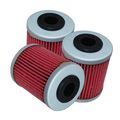 Caltric 3-pack Oil Filter Fits Ktm 520 Exc-e Exc Sx Mxc Exc-g Racing 1999-2002 