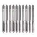 Yxq M5 X 0 8mm Tap Machine Hss Metric Right Hand Thread 3 Straight Flute Taps Taper And Plug 10pcs 