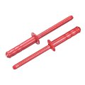 50pcs 3 16 X3 4 Round Head Grip Blind Rivets Zinc-plated Carbon Steel And Mandrel Cap Red 