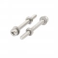Uxcell M3x30mm 304 Stainless Steel Phillips Pan Head Bolt Screw Nut W Washer 20 Sets