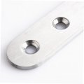 Gatuida 10pcs 4 Flat Repair Plate Hole Fixing Mending Corner Brace Stainless Steel Board Furniture