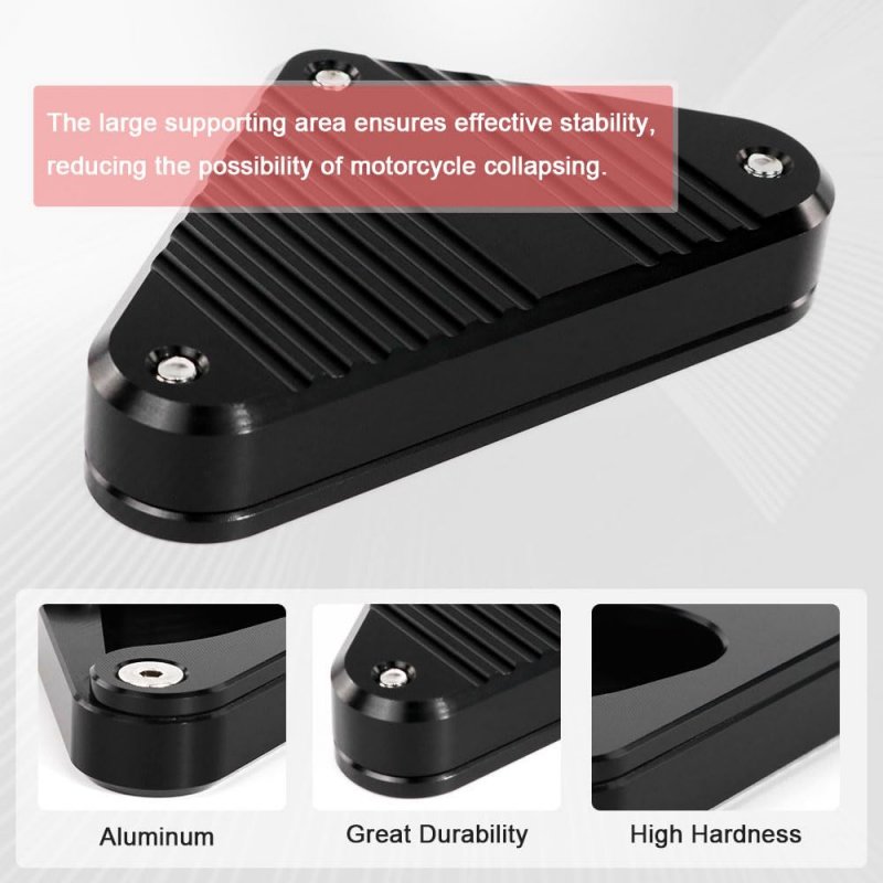 Motorcycle Side Stand Enlarger Fit For 2023 Gsxr600 750 Gsx-r600 Gsx-r750 2011-2023 Kickstand Shoes Extension Plate Black