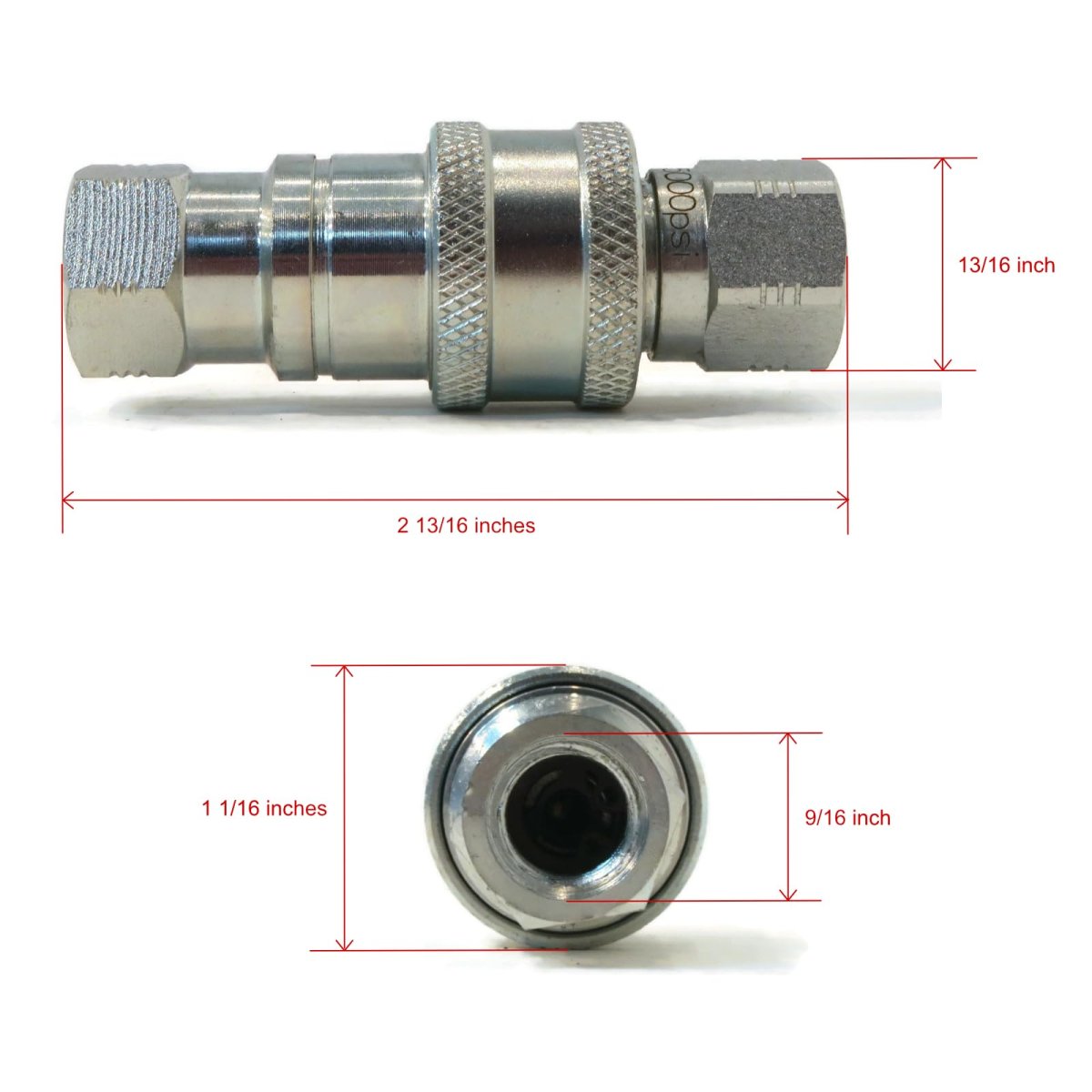 Snowplow Pressure Hoses And Quick Couplers For Meyer 21856 Pack Of 2 45 In Length 1 4 Thread Coupler Size 2750 Psi Max