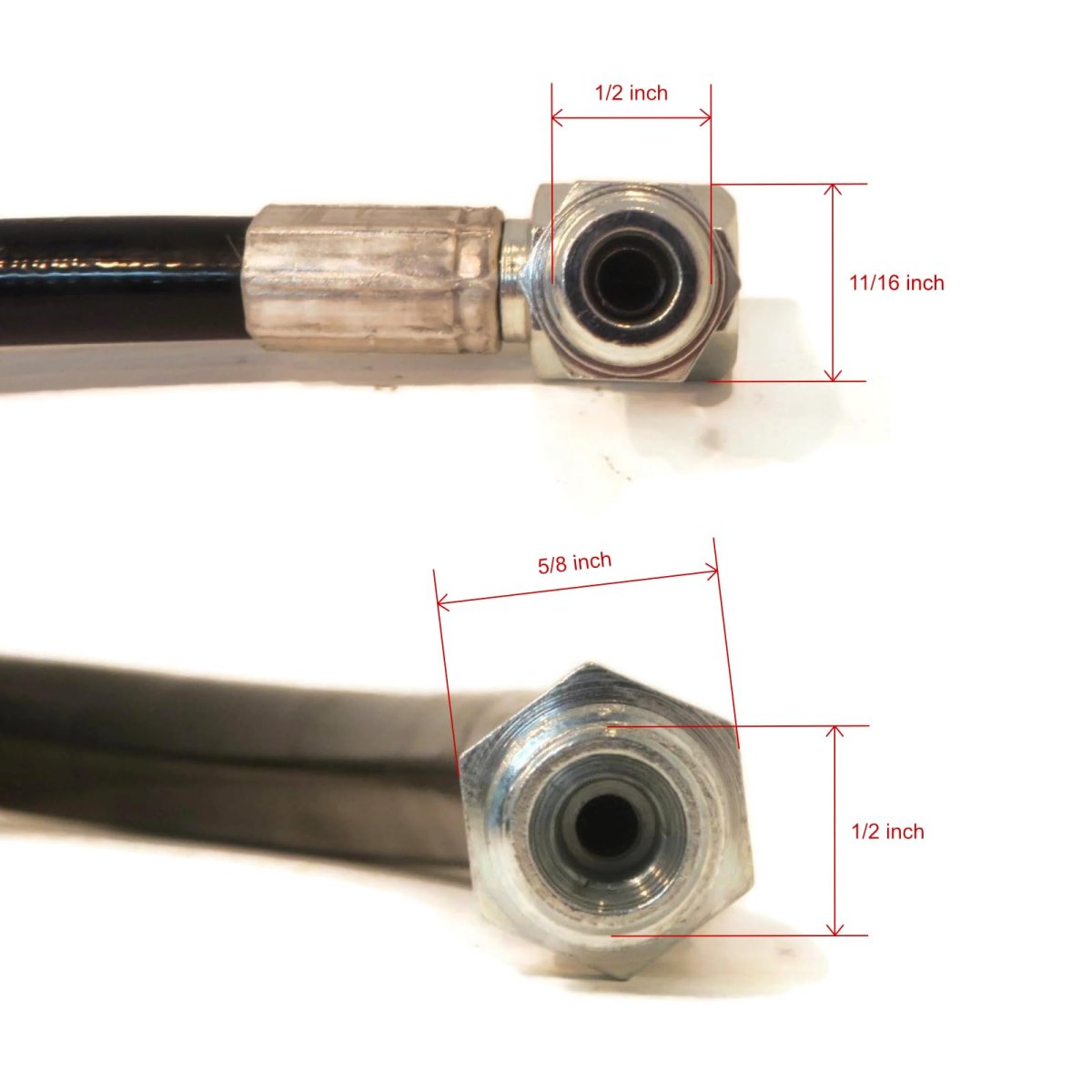 Snowplow Pressure Hoses And Quick Couplers For Meyer 21856 Pack Of 2 45 In Length 1 4 Thread Coupler Size 2750 Psi Max