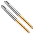 2pcs Straight Flute Thread Tap M3 5 X 0 6 Metric Titanium Coated Screwing Tapping Tool Thread Milling Machine Taps High-speed 