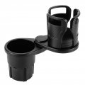Qiilu Car Cup Holder Expander Adapter Water 2 In 1 360a Rotating Universal Vehicle Seat Bottle Mount Carrier