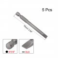 Uxcell 5 Pcs 6mm Slotted Tip Magnetic Flat Head Screwdriver Bits 1 4 Inch Hex Shank 3-inch Length S2 Power Tool
