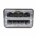 Xtremevision 4x6 Inch Sealed Beam High Power Led Headlight Chrome 1 Pcs 20w 50lm 1 