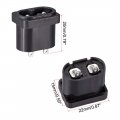 Uxcell C8 Panel Mount Plug Adapter Ac 250v 5a 2 Pins Iec Inlet Module Power Socket Straight 5 Pack