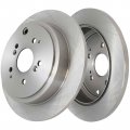 Motorbymotor 313mm Rear Drilled Slotted Brake Rotors Ceramic Pad Kit Replacement For 2001-2006 Acura Mdx Awd 2003-2008 Honda