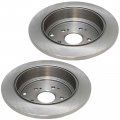 Motorbymotor 313mm Rear Drilled Slotted Brake Rotors Ceramic Pad Kit Replacement For 2001-2006 Acura Mdx Awd 2003-2008 Honda