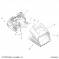 Polaris Atv Headlight Pod With Square Cutouts Rear Black Genuine Oem Part 5453500-070 Qty 1