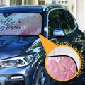 Hello Gorgeous Car Windshield Sun Shade Glitter Sparking Pinkshade Front For Truck Suv Blocks Uv Rays Sun Visor Protector Keep