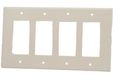 Leviton 80612-w 4-gang Decora Gfci Device Wallplate Midway Size Thermoset Mount White 