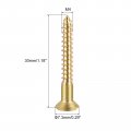 Uxcell Wood Screws M4 X 30mm Slotted Flat Head Brass Self-tapping Screw 50 Pcs