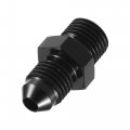 X Autohaux Black 4an Male To M12x1 25mm Metric Thread Fitting Adapter Flare Union Coupler Fuel Oil Line Hose End Aluminum Alloy