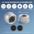 2pcs 44 Trailer Hub Bearing Dust Cap With Extra 2 Rubber Plugs Axle Wheel Ands For Most 5200 To 6000 Pounds Dexter Axle Cap Cup