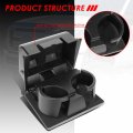 Auto Dynasty Oe Style Dash Board Cup Holder Insert Compatible With Ford F250 F350 F450 F550 Super Duty 08-16 Front Gray Black