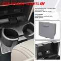 Auto Dynasty Oe Style Dash Board Cup Holder Insert Compatible With Ford F250 F350 F450 F550 Super Duty 08-16 Front Gray Black