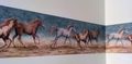 Wallpaper Border Running Wild Horses Bluea
