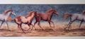 Wallpaper Border Running Wild Horses Bluea 