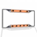 Fastasticdeals Metal Insert License Plate Frame Wildlife Buffalo Weatherproof Car Accessories Chrome 4 Holes Solid 