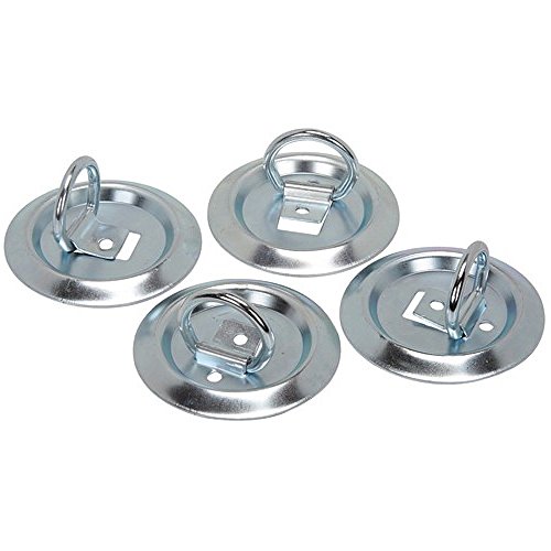 Set Of 4 4-1 8 In D-ring Rust Free 800 Lbs Load Wall Or Floor Surface Mounted Rope Rings Tie Down Secure Straps Transporters