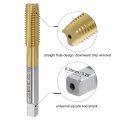 Uxcell Tap And Die Set Metric M10 X 1 5 Hss High Speed Steel Titanium Plated Machine Straight Flute Thread Screw Alloy Round
