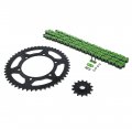 Kawasaki Klx 400 Green O Ring Chain And Sprocket Black 14 50 116l