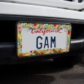 Laila Floral Pattern License Plate Tag Frame