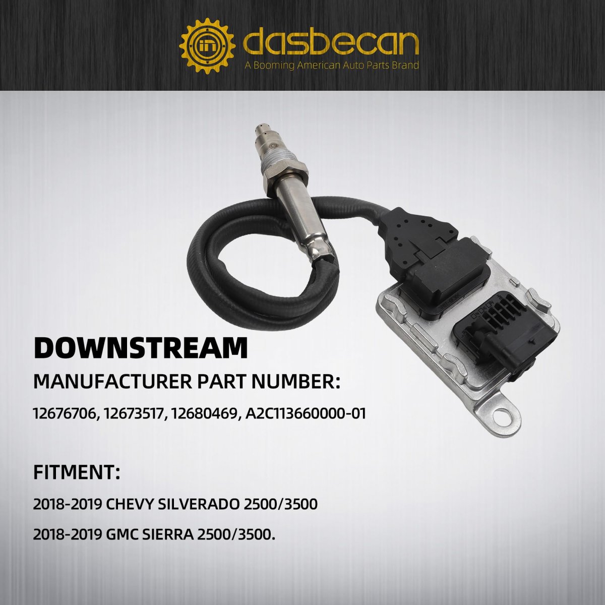 12676706 Downstream Nox Sensor For Chevy Silverado 2500 3500 2017-2019 Gmc Sierra Nitrogen Oxide