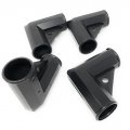 Chain Link Fence Black Corner Clamps Hex Shape Fits O D 1-3 8 Inch Round Post