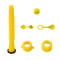 Flexible Spout With Rubber Gasket Coarse Thread 1 75 Inch Cap Fine Screw In Nozzle 2x Gaskets For Vent Caps