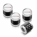 Ipick Image For Dodge In White On Real Carbon Fiber Barrel Silver Aluminum Tire Valve Stem Caps